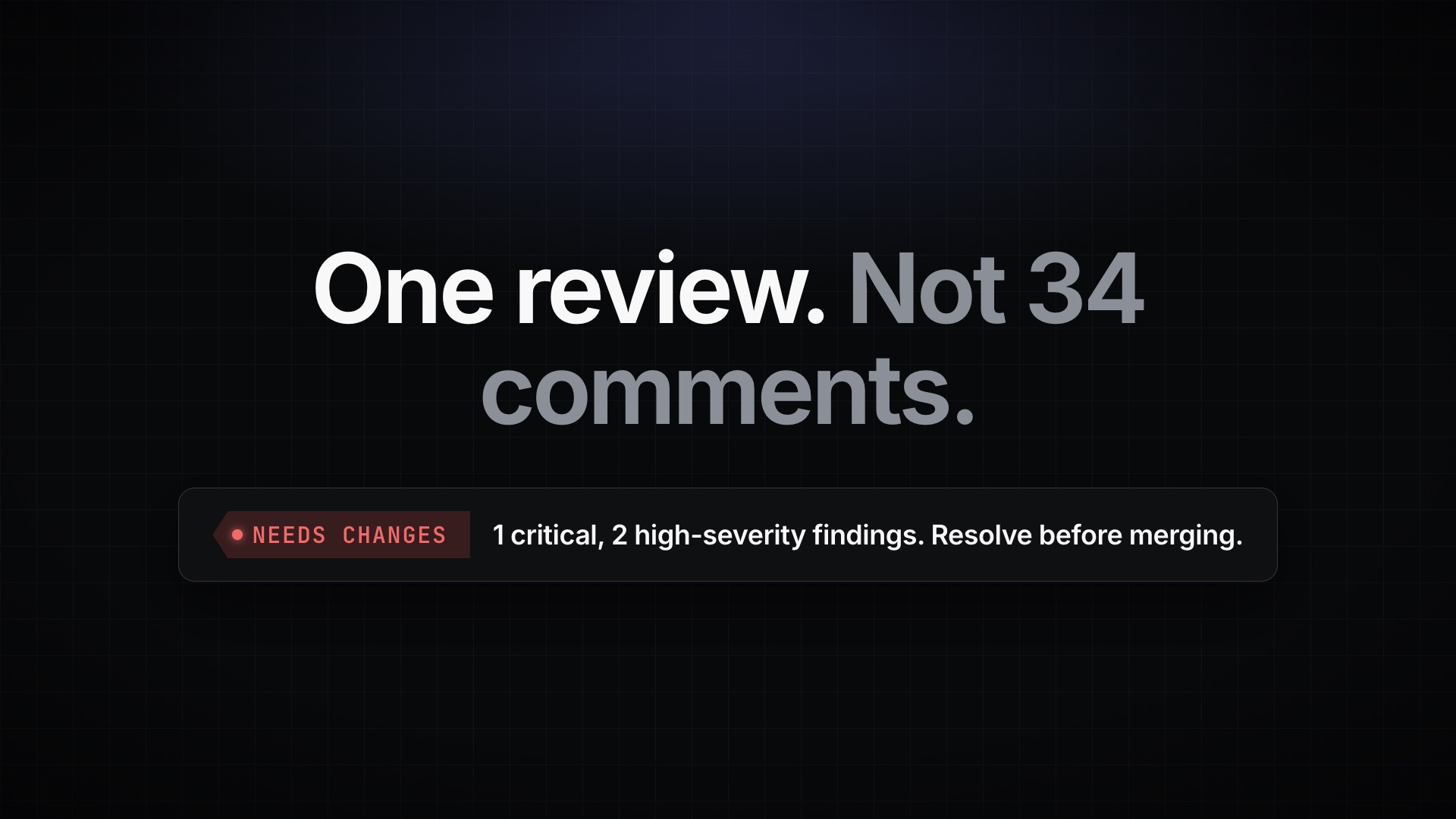 One combined verdict posted on the pull request